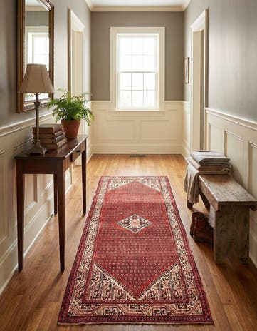3' 6 x 9' 11 Hand Knotted Botemir Persian Wool Runner Rug