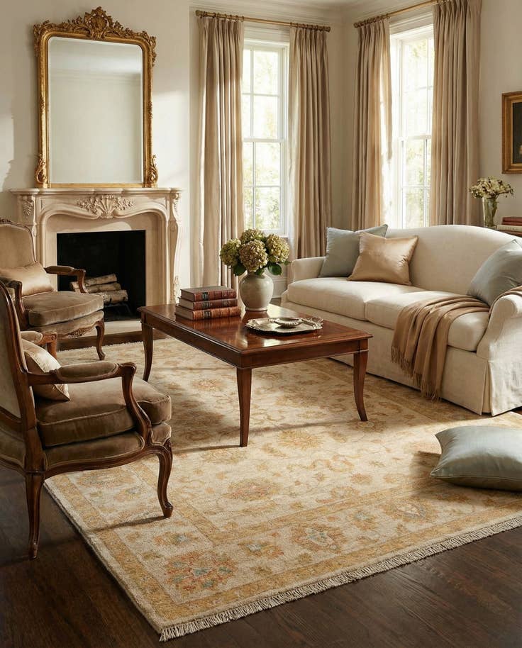 Detail image of 5' 1 x 6' 6 Kaizar Wool Rug