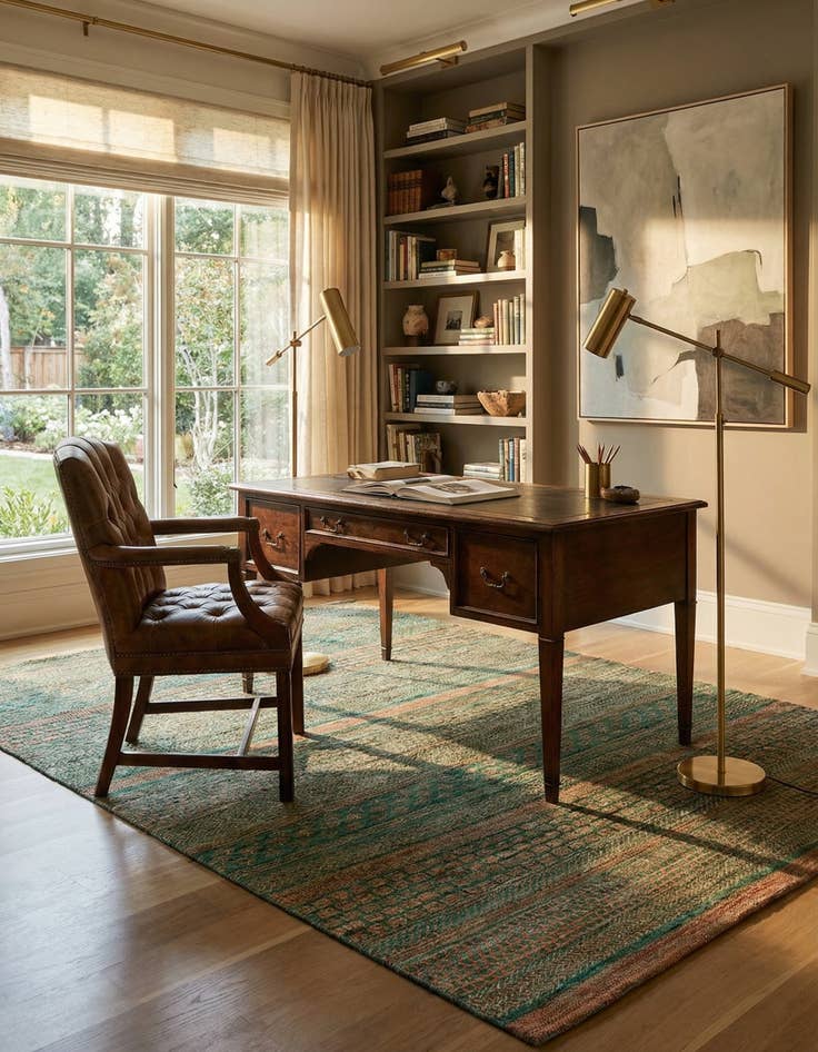 Detail image of 5' 1 x 7'  Hand Knotted Gabbeh Wool Rug