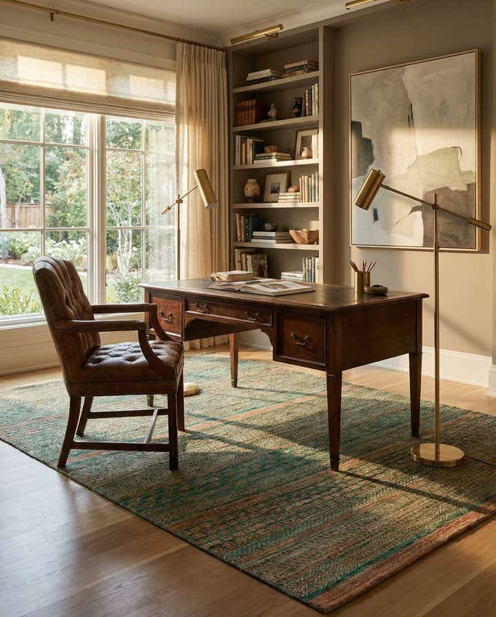 5' 1 x 7' Hand Knotted Gabbeh Wool Rug