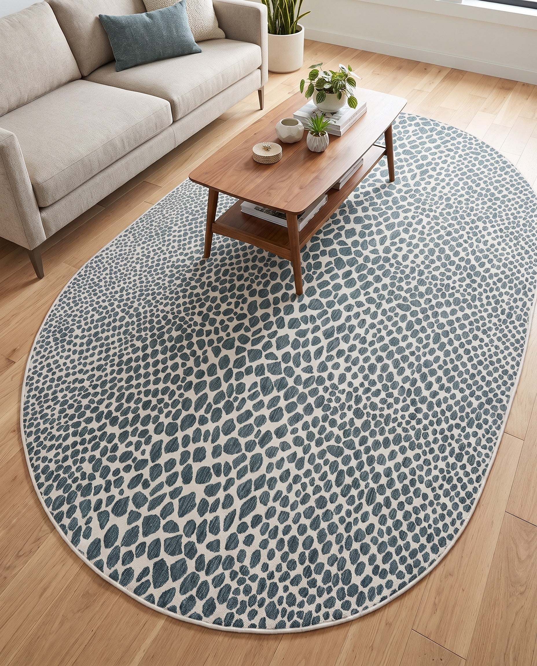 7' 10 x 10' Easy-Clean Jill Zarin Cape Town Indoor / Outdoor Oval Rug