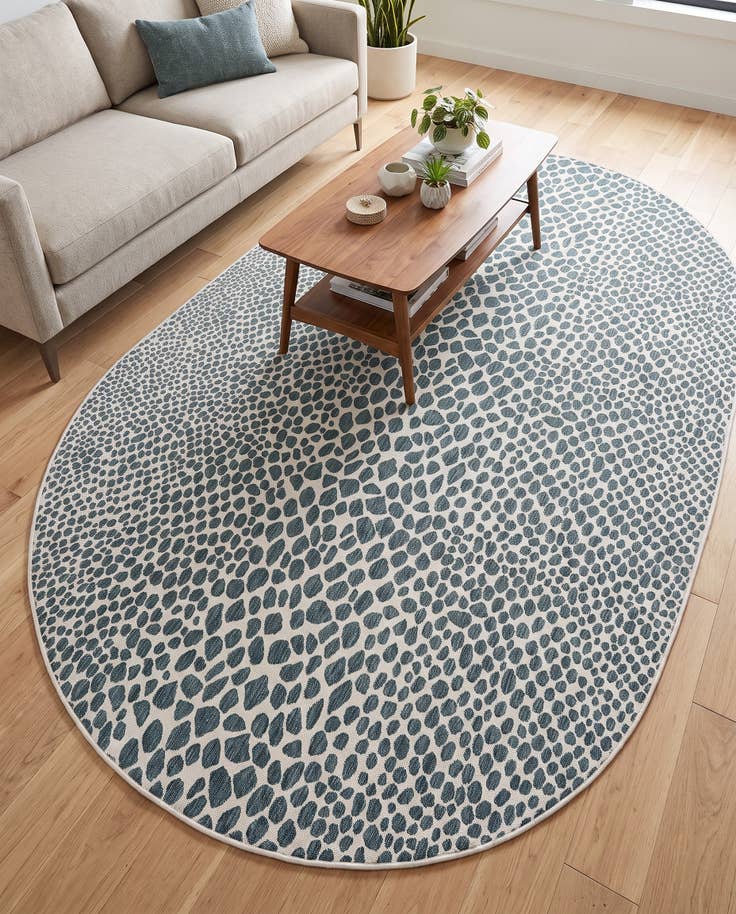 Detail image of 7' 10 x 10' Easy-Clean Jill Zarin Cape Town Indoor / Outdoor Oval Rug