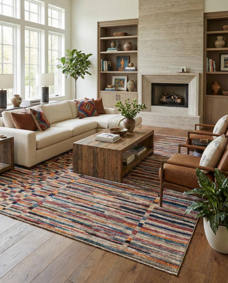 Detail image of 8' 2 x 9' 11 Hand Knotted Darya Wool Rug