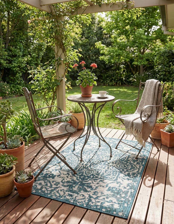 Detail image of 2' x 3'  Washable Jill Zarin Dubai Indoor / Outdoor Rug