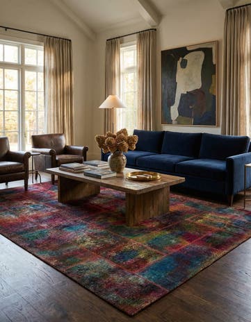 6' 8 x 10' Hand Knotted Ultra Vintage Persian Wool Rug