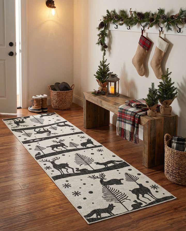 2' x 8' Easy-Clean Holiday Indoor / Outdoor Runner Rug