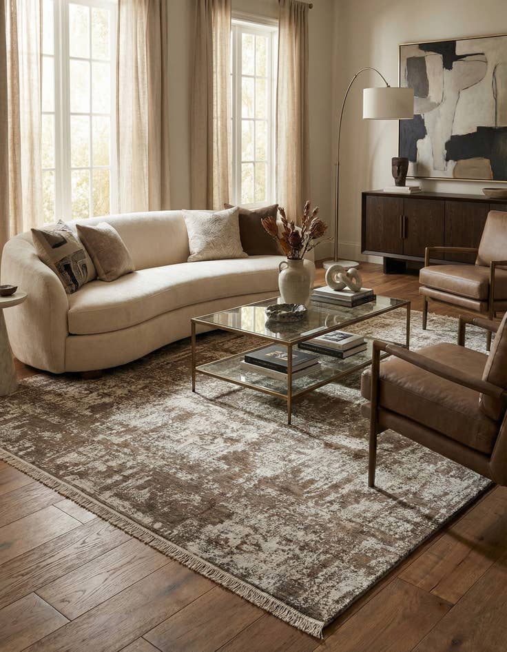 Detail image of  8' 1 x 10' 2  Hand Knotted Ultra Vintage Persian Wool Rug