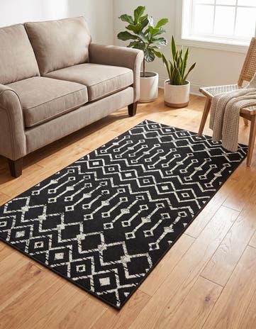 Black Kasbah Trellis Rug