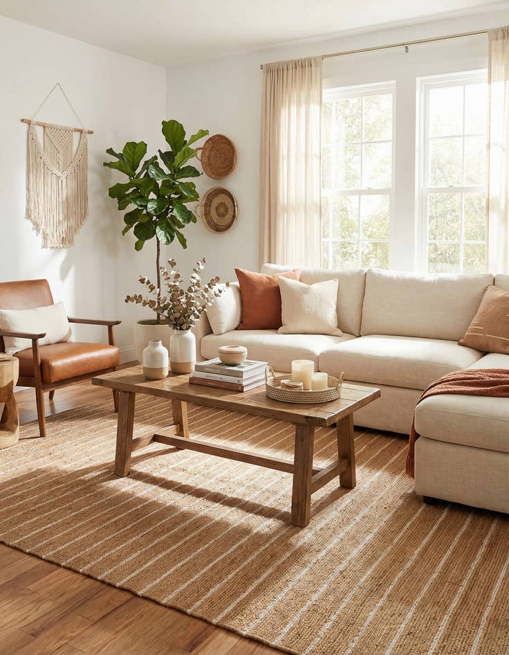 Detail image of 10' x 14' 1  Hand Braided Laurel Handwoven Jute Rug