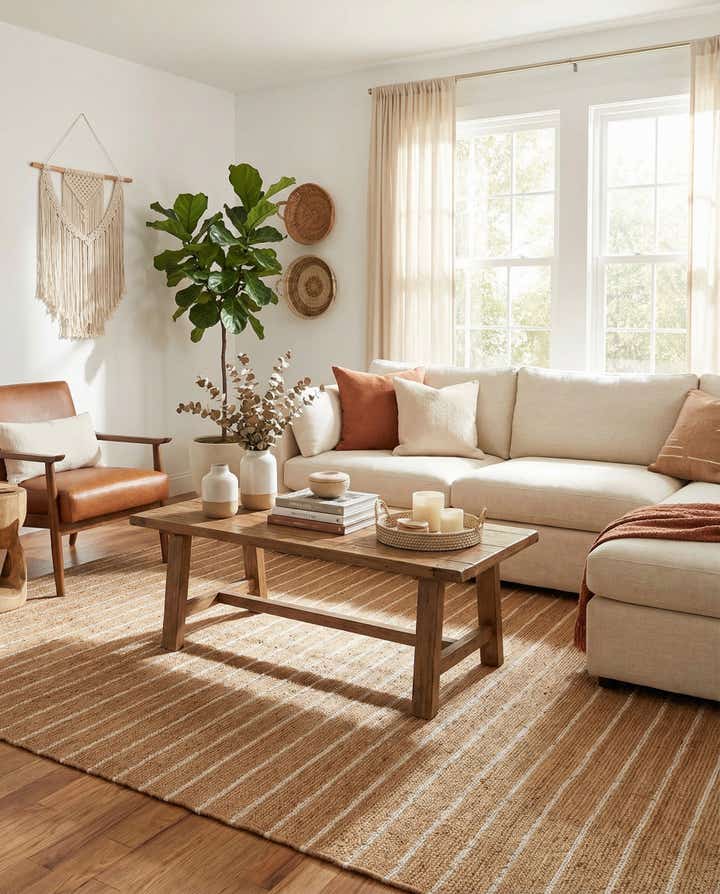10' x 14' 1 Hand Braided Laurel Handwoven Jute Rug