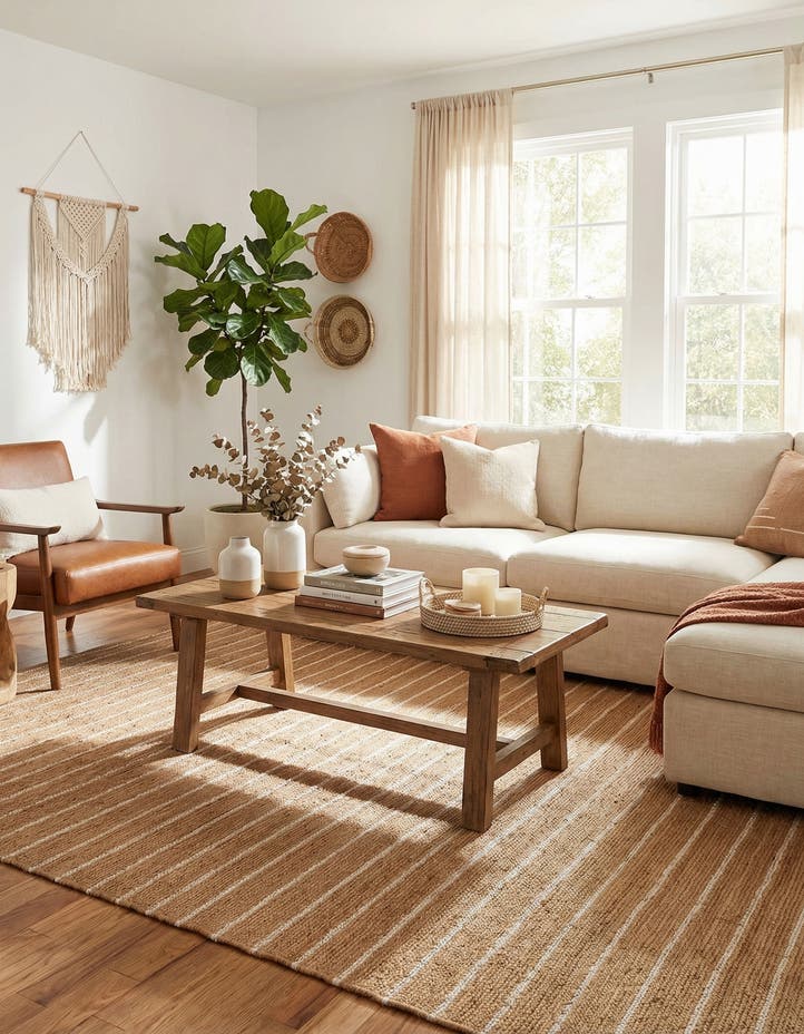 10' x 14' 1 Hand Braided Laurel Handwoven Jute Rug