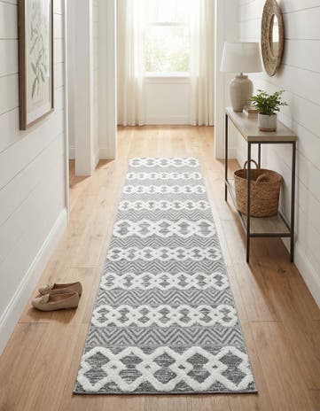 Anthracite Gray Sabrina Soto Casa Valencia Runner Rug