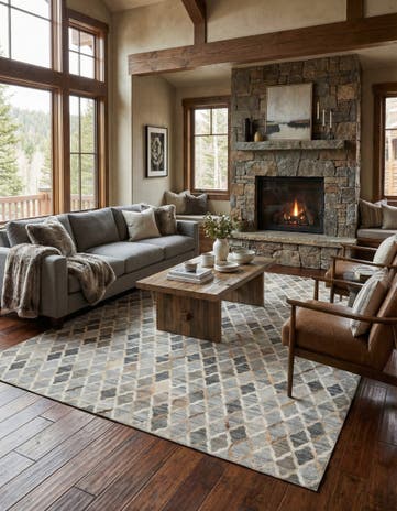 8' x 9' 10 Cowhide - Patchwork Rug