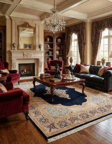 8' x 11' 5 Hand Knotted Kerman Wool Rug