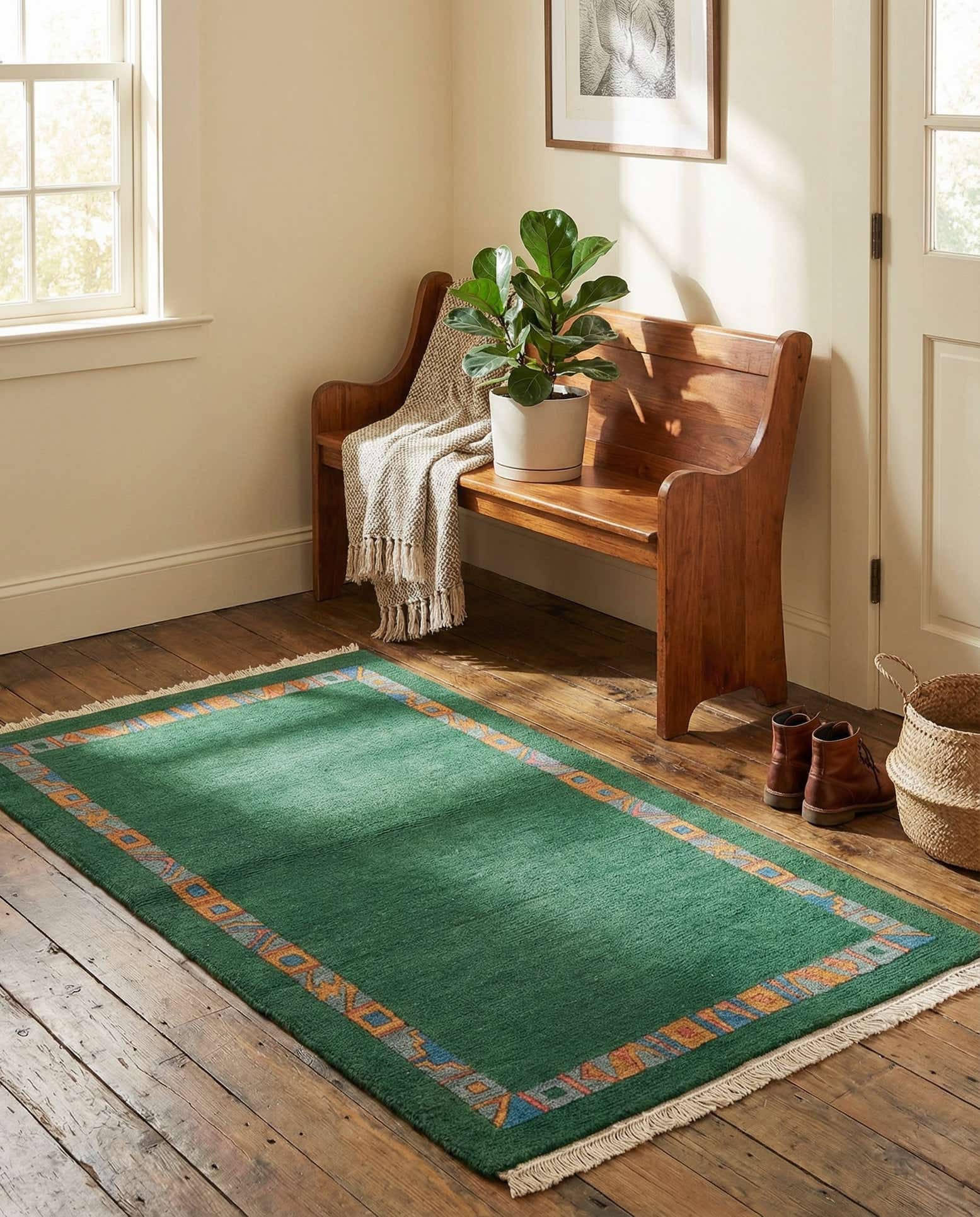 2' 7 x 4' 9 Hand Knotted Tibet Wool Rug
