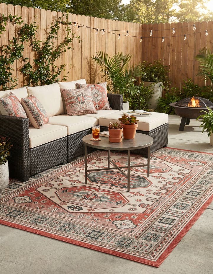 7' 10 x 10' Easy-Clean Traditional Indoor / Ou...
