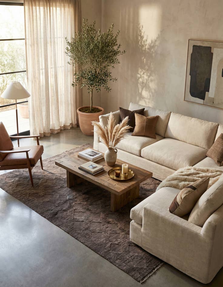 Detail image of 5' 9 x 8'  Hand Knotted Moroccan Wool Rug