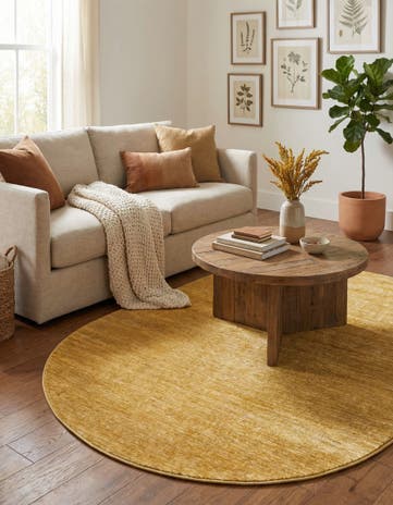 Yellow Finsbury Oval Rug