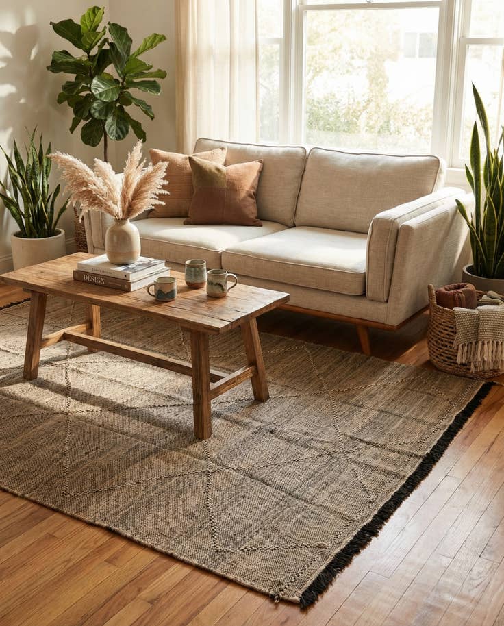 Detail image of 7' x 9' 7 Hand Knotted Moroccan Wool Rug