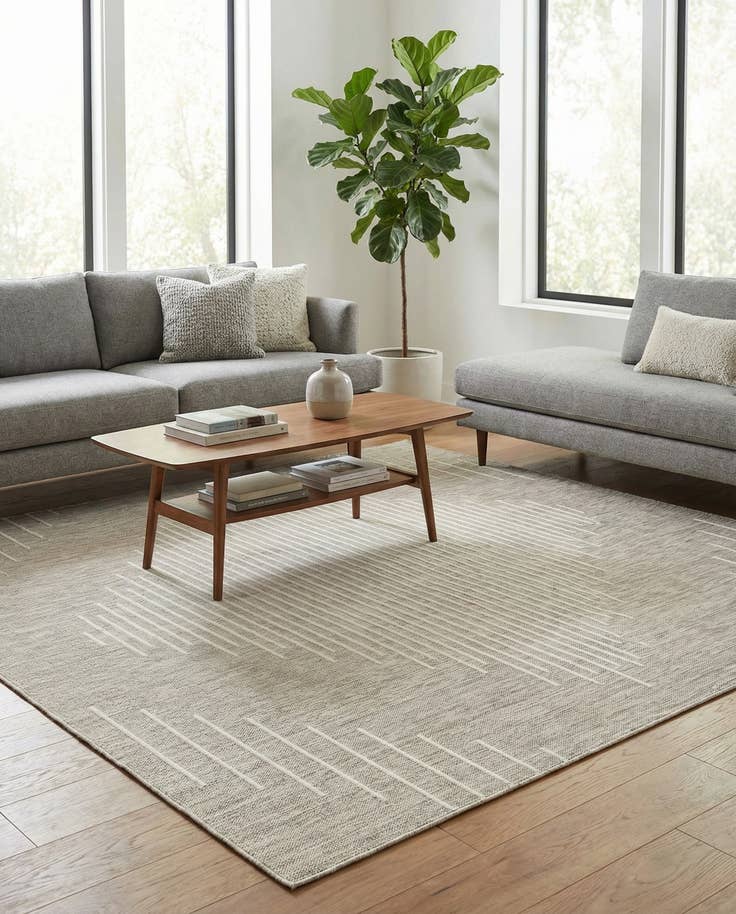Detail image of 7' 10 x 7' 10 Easy-Clean Modern Indoor / Outdoor Square Rug