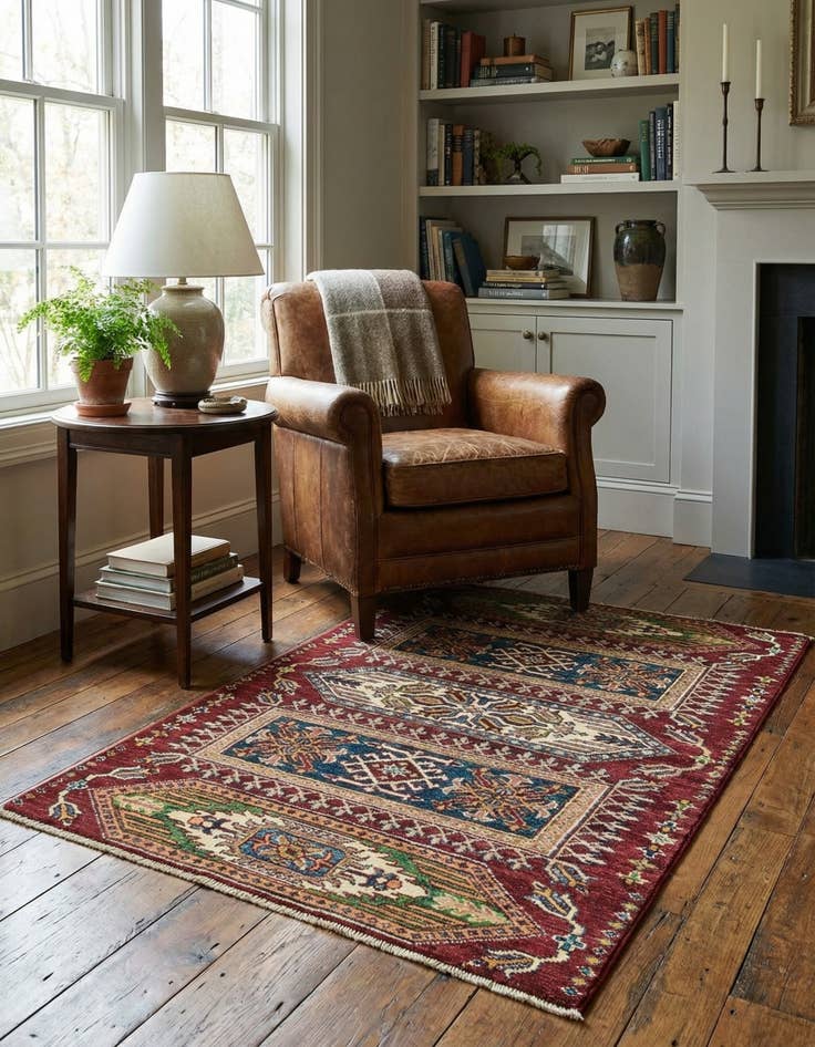 Detail image of 2' 10 x 4'  Hand Knotted Kazak Oriental Rug