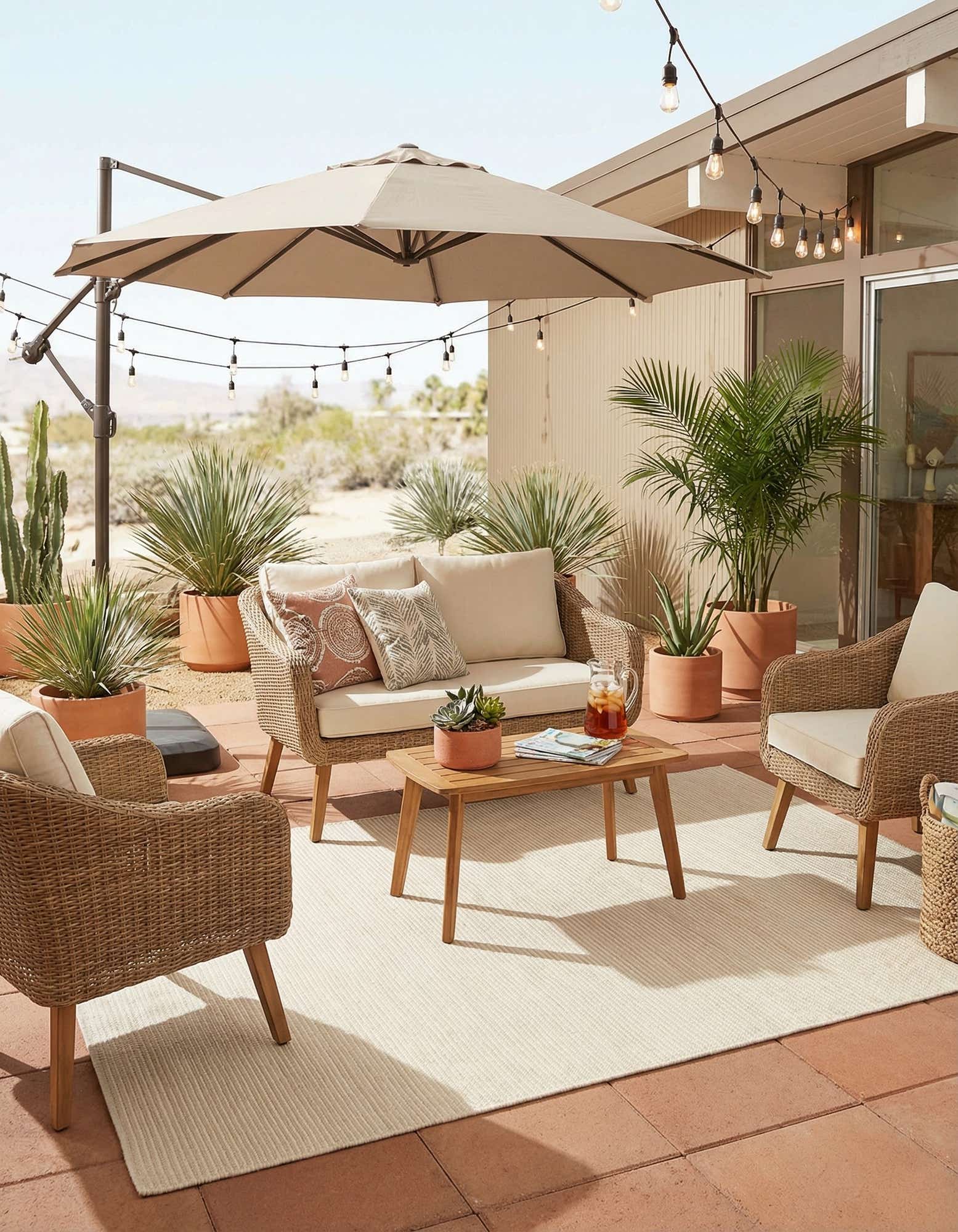 5' 1 x 8' Easy-Clean Jill Zarin Palm Springs Indoor / Outdoor Rug