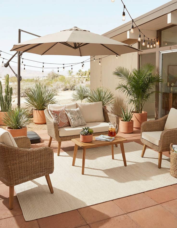 Detail image of 5' 1 x 8'  Washable Jill Zarin Palm Springs Indoor / Outdoor Rug