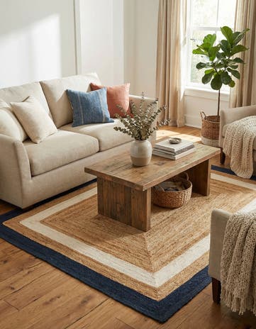 7' 10 x 10' Handmade Braided Jute Rug