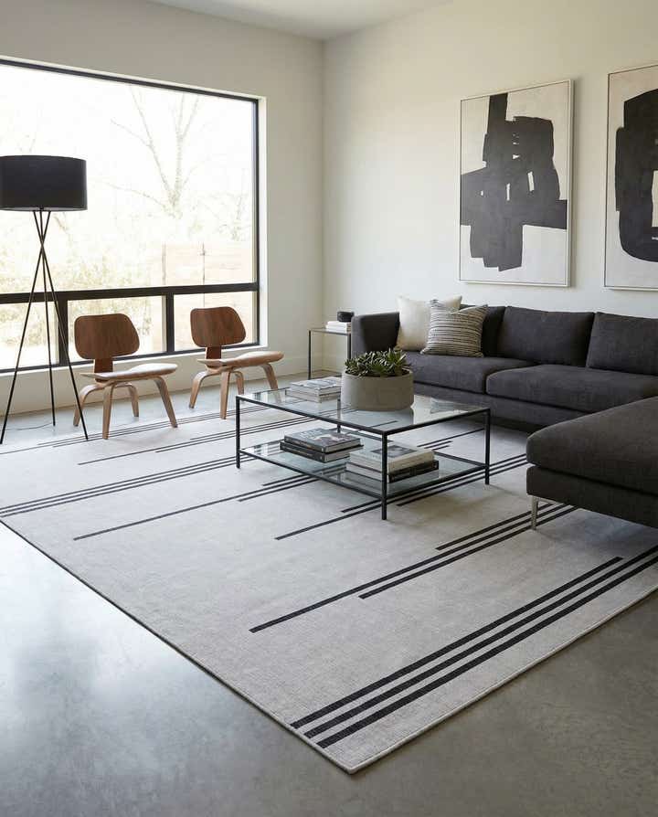 13' x 13' Easy-Clean Modern Indoor / Outdoor Square Rug