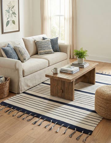 5' x 8' Hand Woven Chindi Cotton Rug