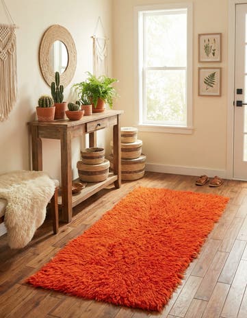 2' 2 x 4' 5 Hand Knotted Moroccan Wool Runner Rug