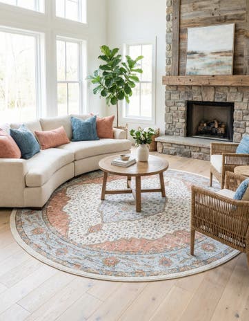 Ivory Nyla Round Rug