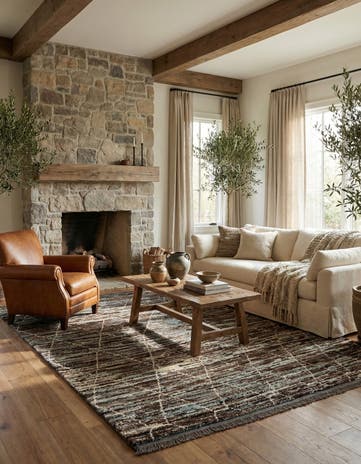 5' 3 x 7' 6 Hand Knotted Moroccan Wool Rug