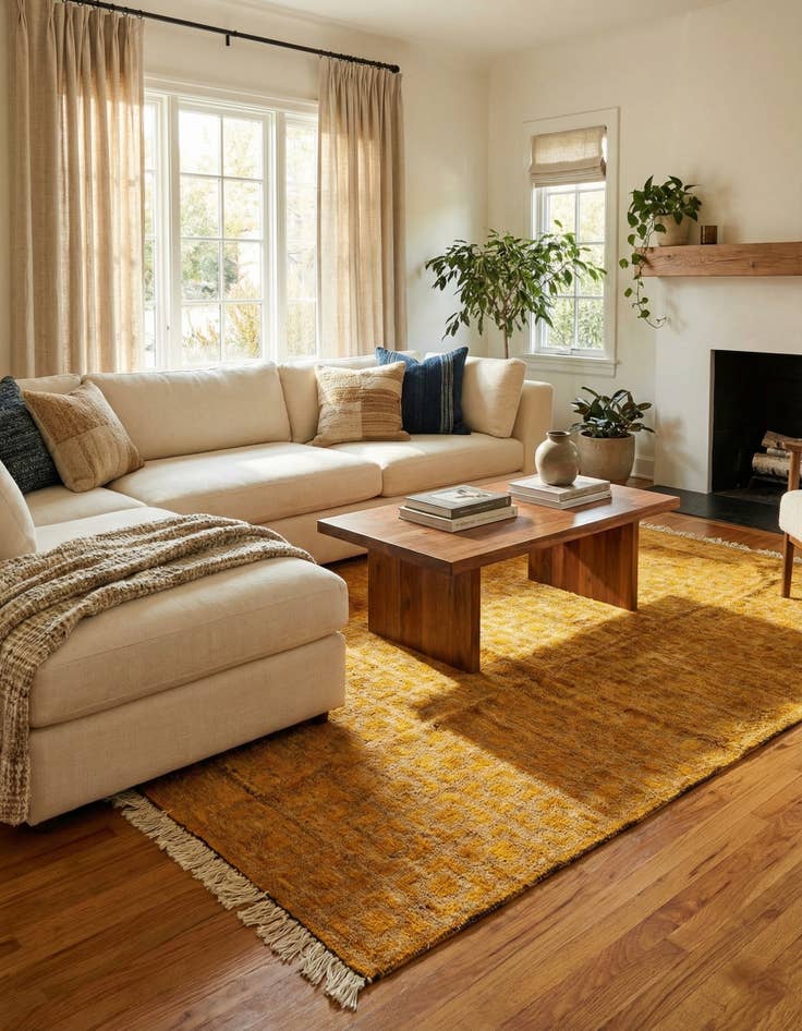 Detail image of 5' 7 x 8' 3  Hand Knotted Darya Wool Rug