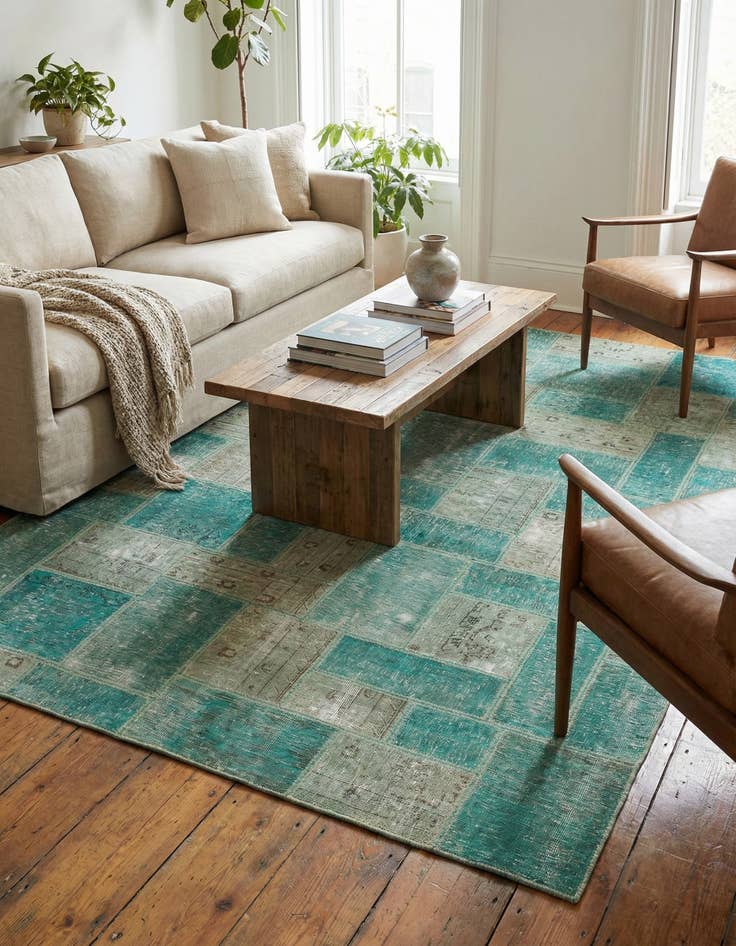 Detail image of 5' 10 x 7' 10  Hand Knotted Ultra Vintage Persian Wool Rug