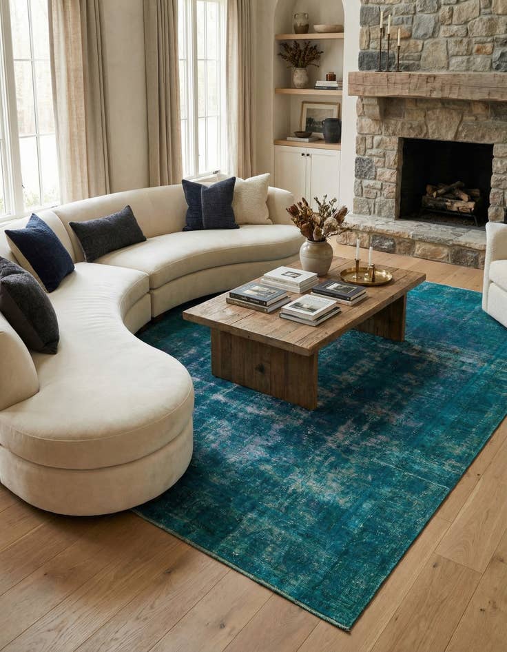 Detail image of 9' 1 x 12'  Hand Knotted Ultra Vintage Persian Wool Rug