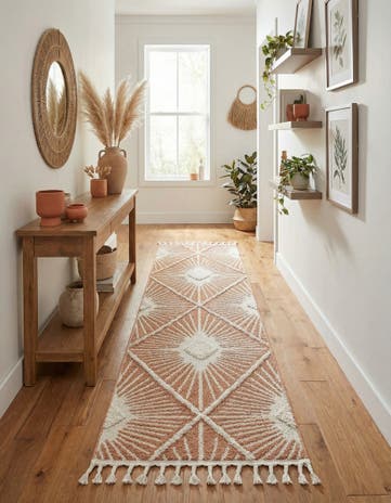 Rust Red Boho Runner Rug