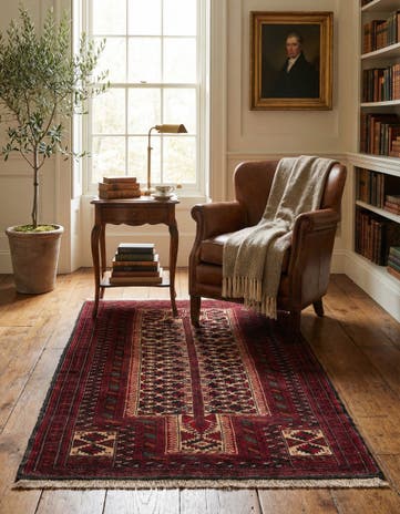 3' 2 x 5' 8 Hand Knotted Balouch Wool Rug
