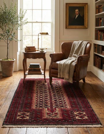 3' 2 x 5' 8 Hand Knotted Balouch Wool Rug