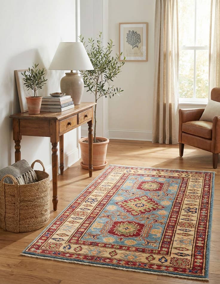 Detail image of 2' 8 x 4'  Hand Knotted Kazak Oriental Rug