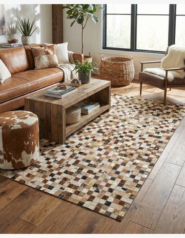 4' 1 x 5' 11 Cowhide - Patchwork Rug