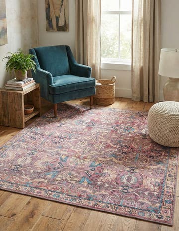 7' 10 x 7' 10 Washable Nostalgia Square Rug