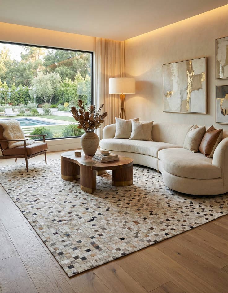 Detail image of 8' 1 x 10' Cowhide Stocks Rug