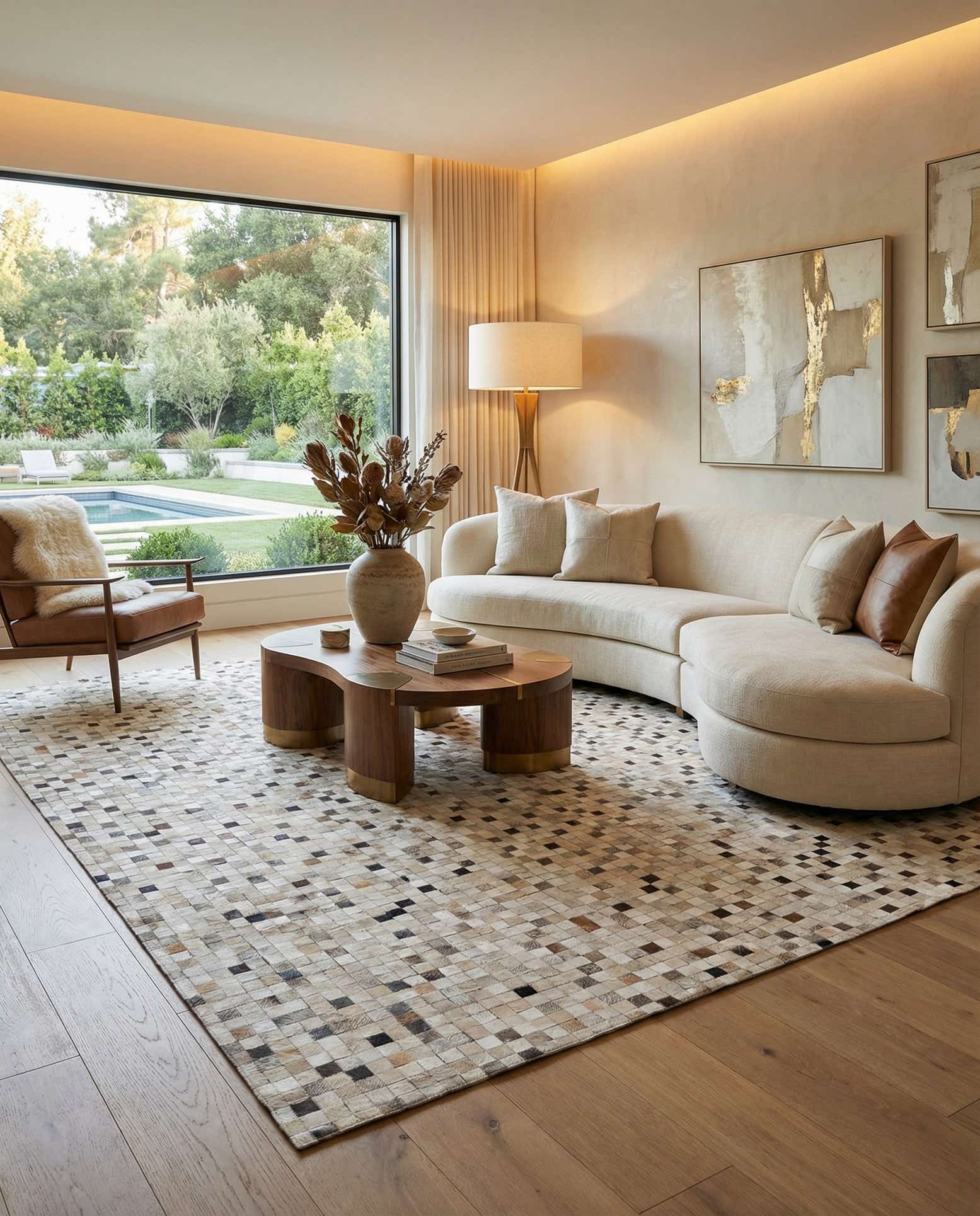 8' 1 x 10' Cowhide Stocks Rug