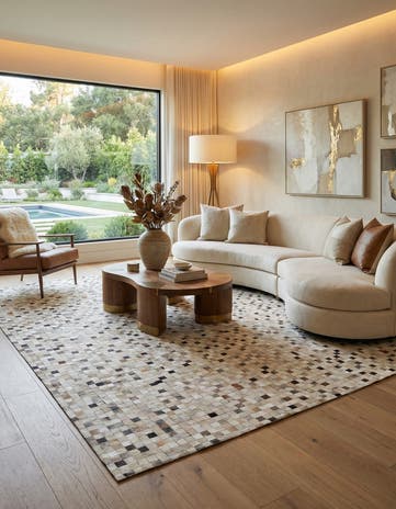 8' 1 x 10' Cowhide Stocks Rug