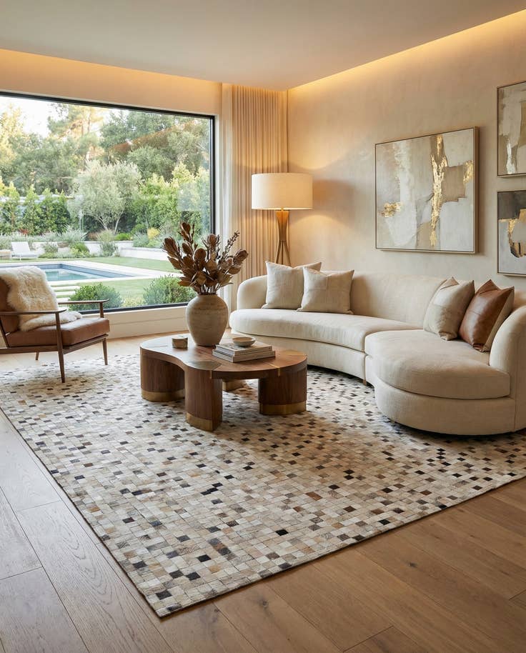 Detail image of 8' 1 x 10' Cowhide Stocks Rug