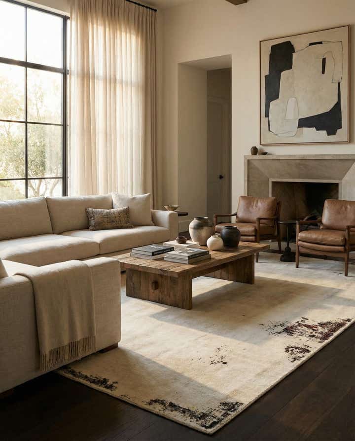 6' 8 x 9' 9 Hand Knotted Ultra Vintage Persian Wool Rug