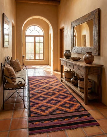 5' x 11' 1 Hand Woven Kilim Fars Wool Runner Rug