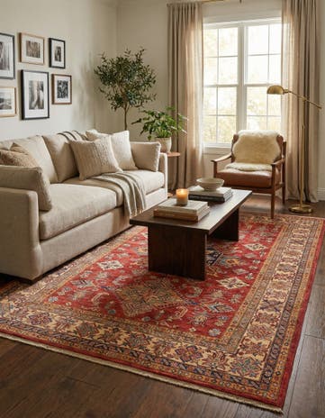 5' 10 x 7' 11 Hand Knotted Kazak Oriental Rug