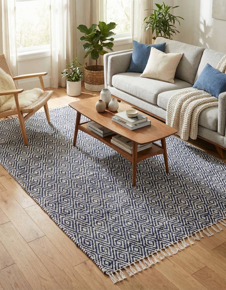 Detail image of  6' 1 x 9'  Hand Woven Braided Jute Rug